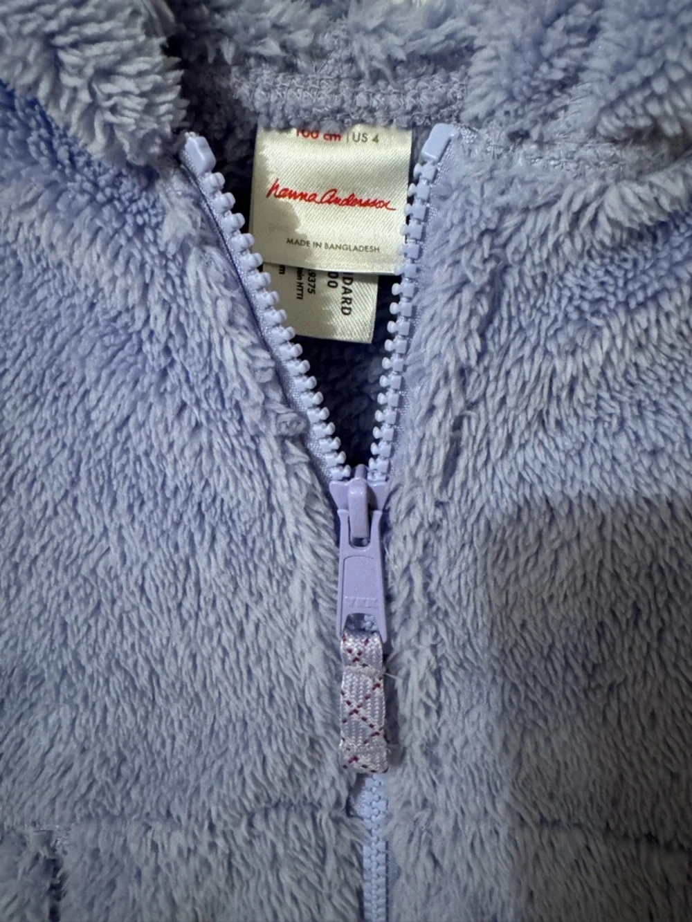Hanna Andersson Marshmallow Fleece Zip-Up Hoodie - Picture 3 of 3